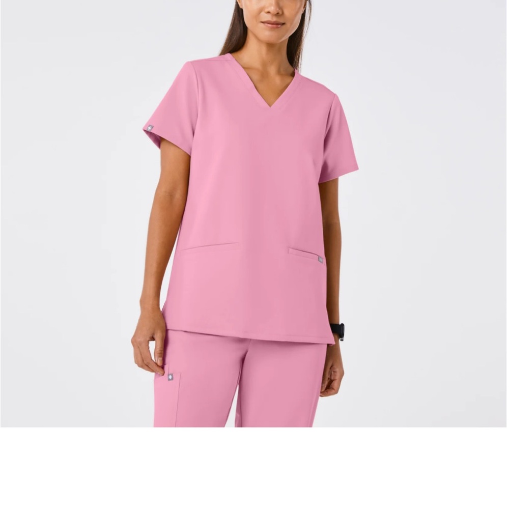 Pink V-Neck Women's Top